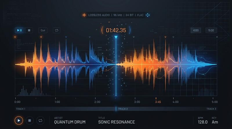 Uncompressed high-quality audio waveform for SoundCloud downloads